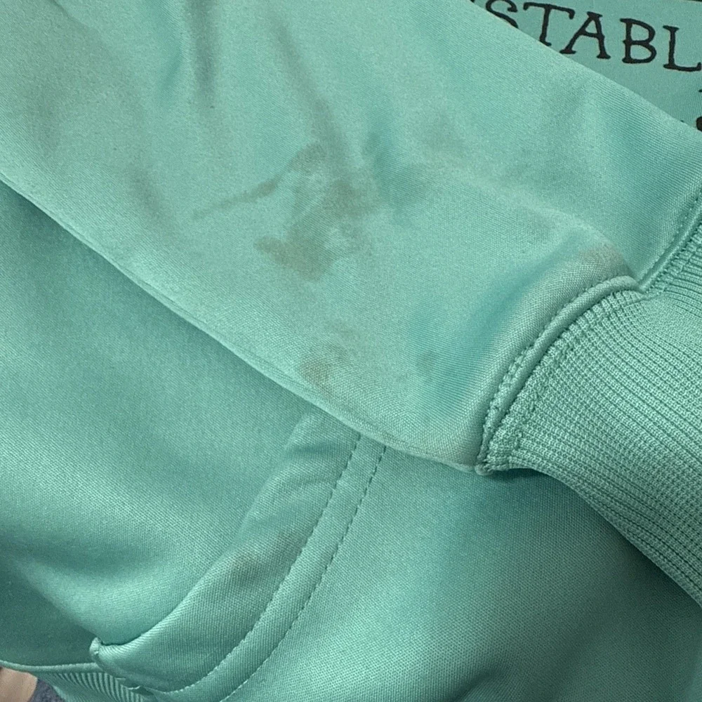 BURTON SNOWBOARD Full Zip Hoodie Sweatshirt Jacket Turquoise Size Small‎